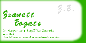 zsanett bogats business card